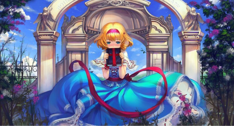 Blonde Girl Holding Book