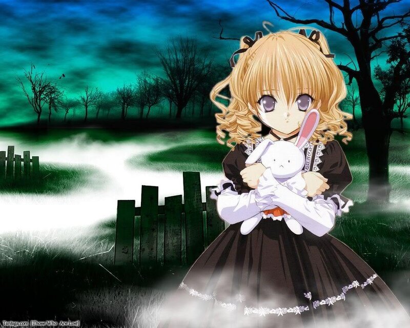Blonde Girl Holding Bunny — Green