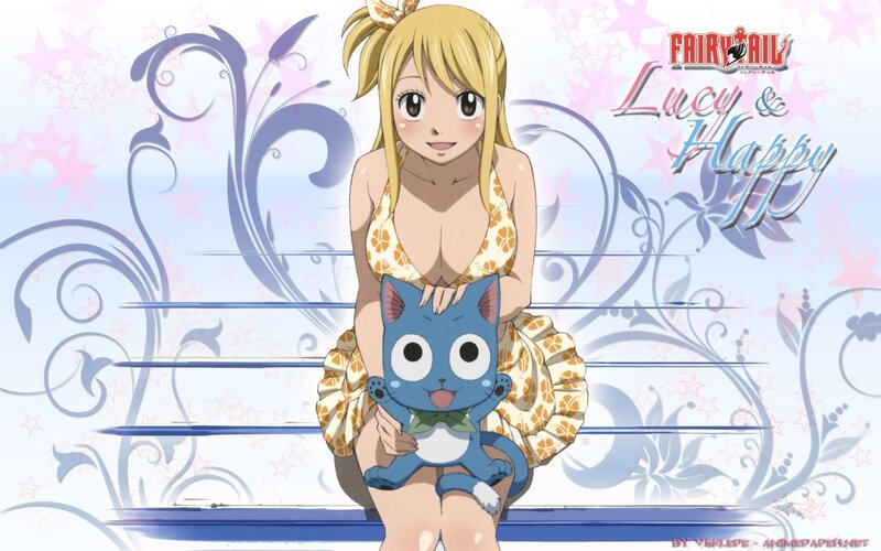 Blonde Girl Holding Cat — Blue