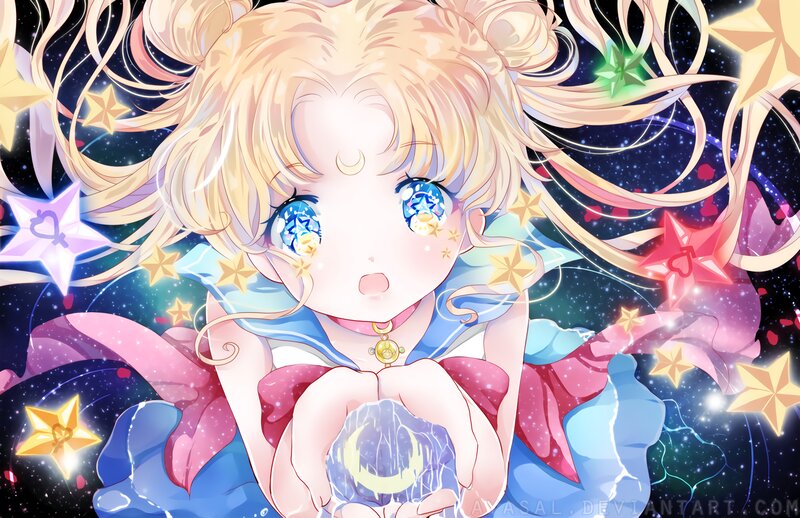 Blonde Girl Holding Crystal