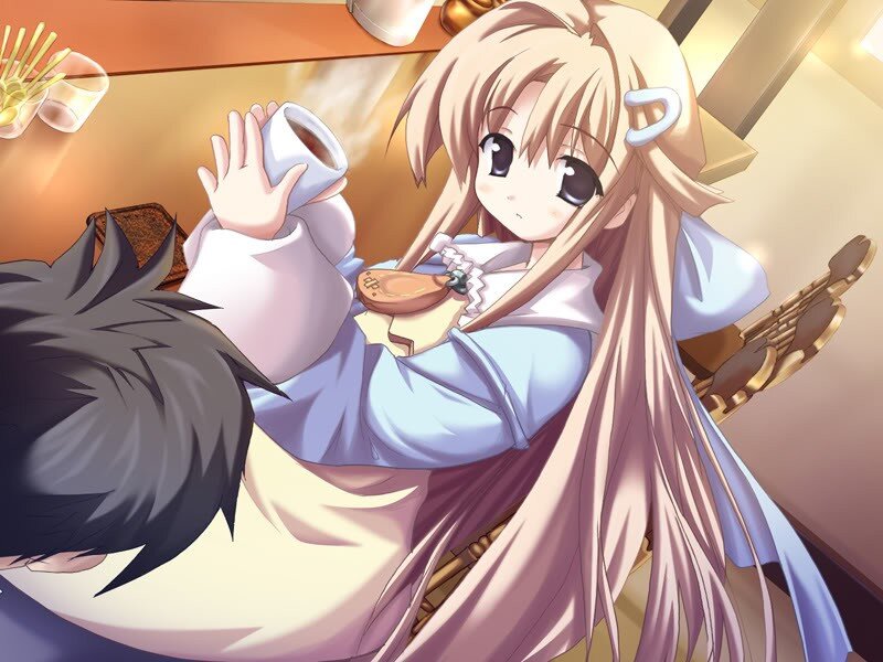 Blonde Girl Holding Cup — Pink