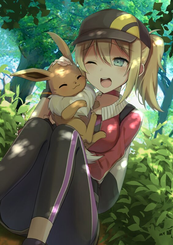 Blonde Girl Holding Eevee