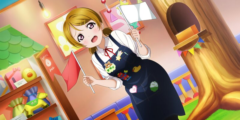 Blonde Girl Holding Flags