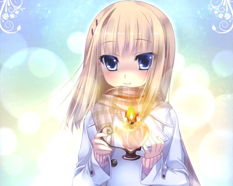 Blonde Girl Holding Lamp