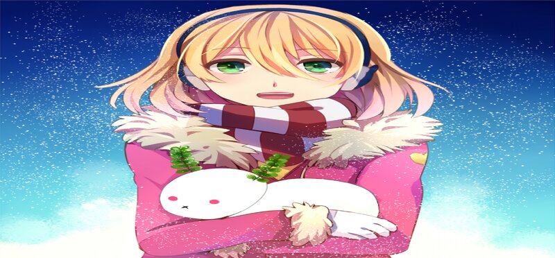 Blonde Girl Holding Rabbit — Pink