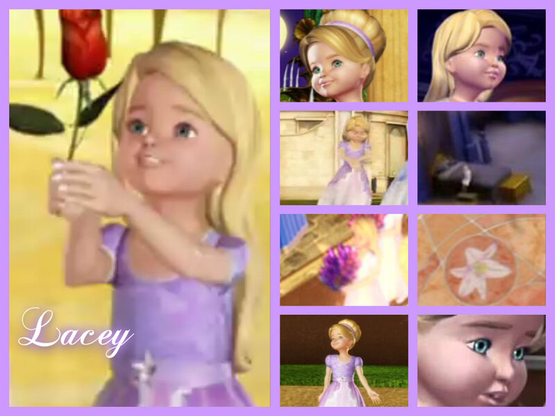 Blonde Girl Holding Rose — Purple