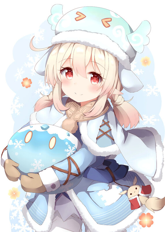 Blonde Girl Holding Snowball