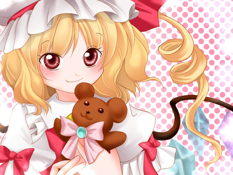 Blonde Girl Holding Teddy Bear — Pink
