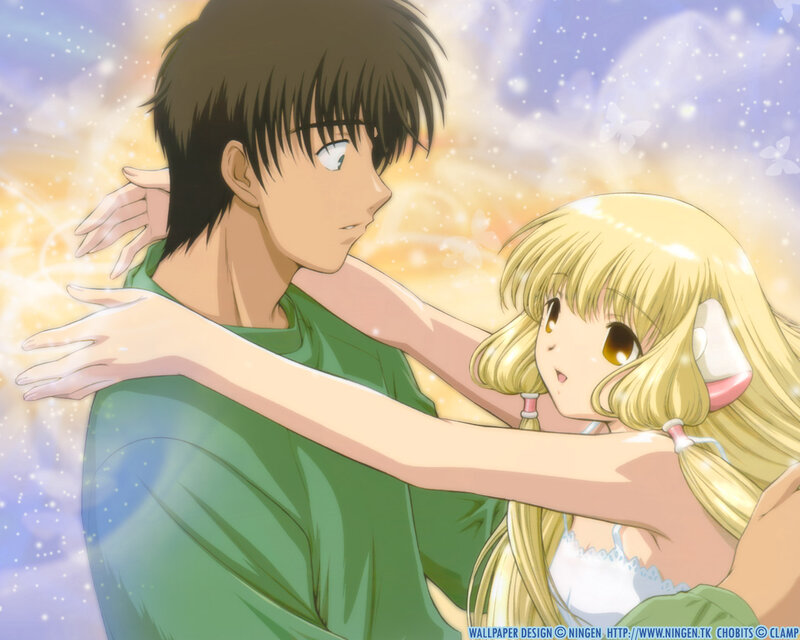 Blonde Girl Hugging Boy — Green