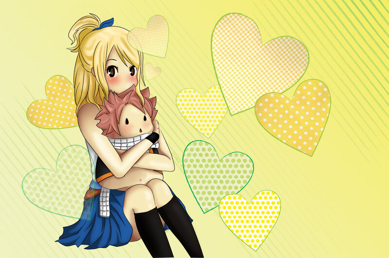 Blonde Girl Hugging Boy — Yellow, Affectionate