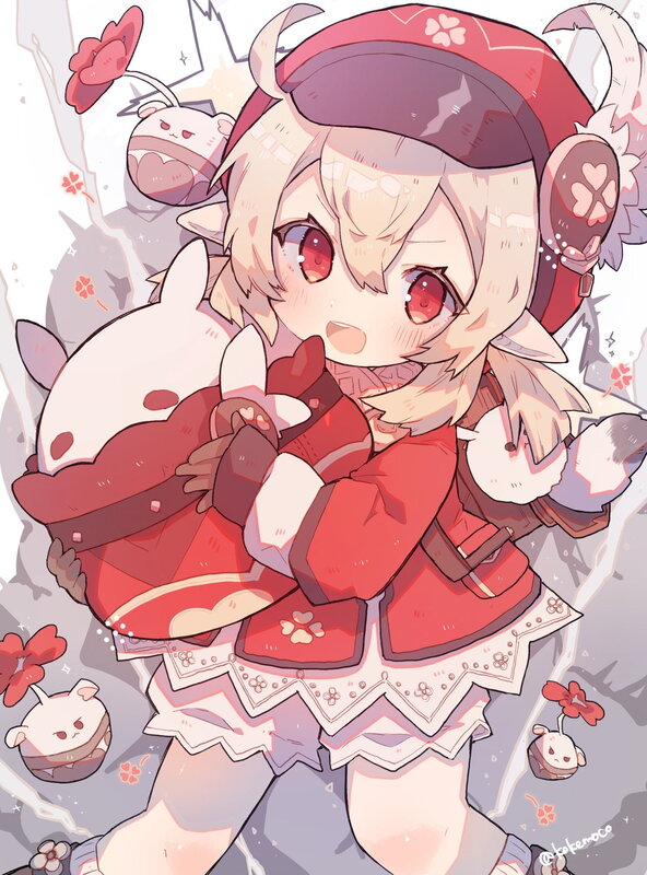 Blonde Girl Hugging Creature