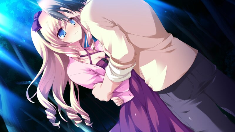 Blonde Girl Hugging Person — Pink