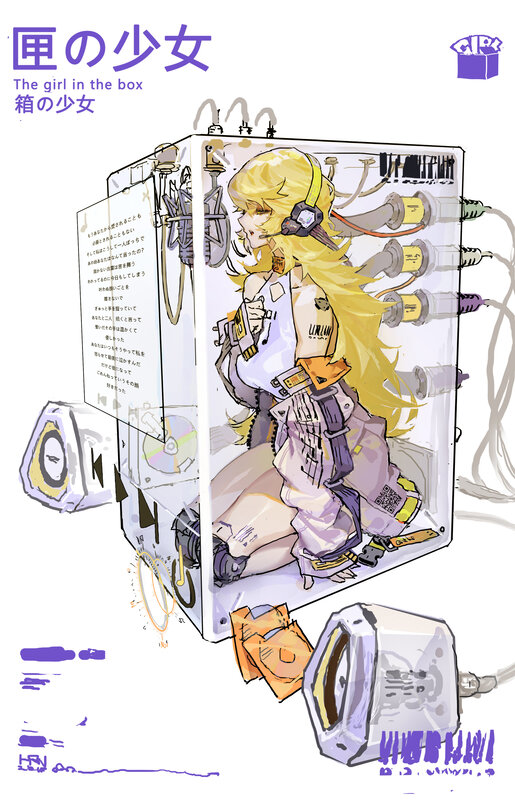 Blonde Girl in a Box