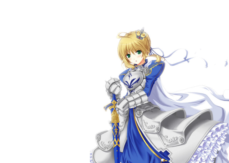 Blonde Girl in Armor — Blue, Calm