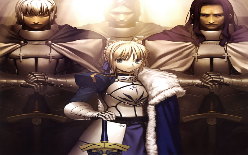 Blonde Girl in Armor — Blue