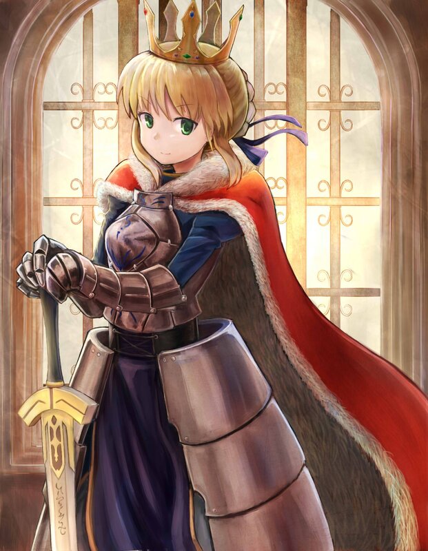 Blonde Girl in Armor — Gold, Regal