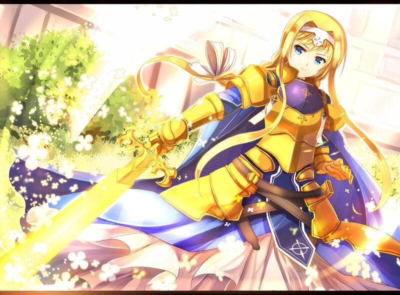 Blonde Girl in Armor — Gold