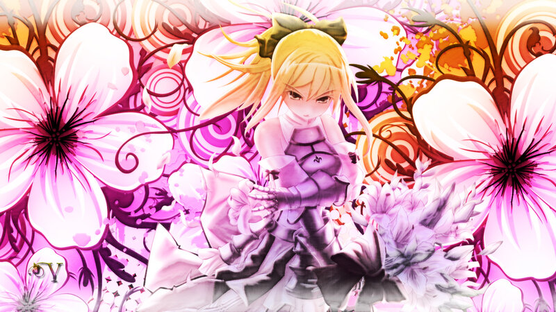 Blonde Girl in Armor — Pink, Dramatic
