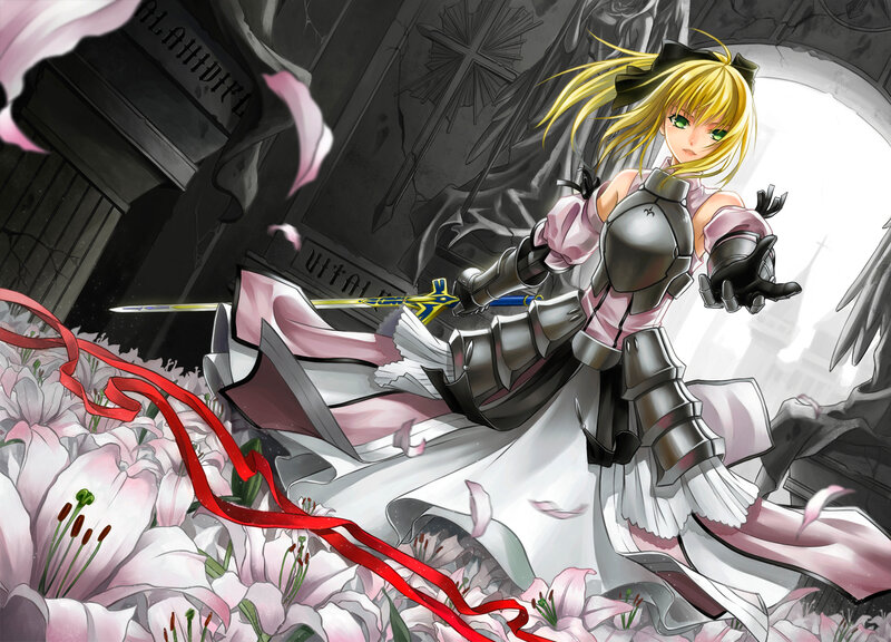 Blonde Girl in Armor — Pink