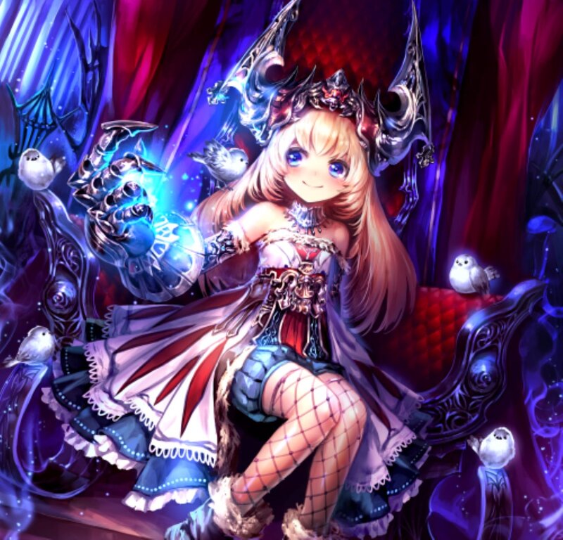 Blonde Girl in Armor — Purple, Dramatic