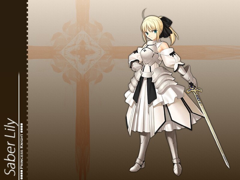 Blonde Girl in Armor — White, Dramatic, Anime, Sword