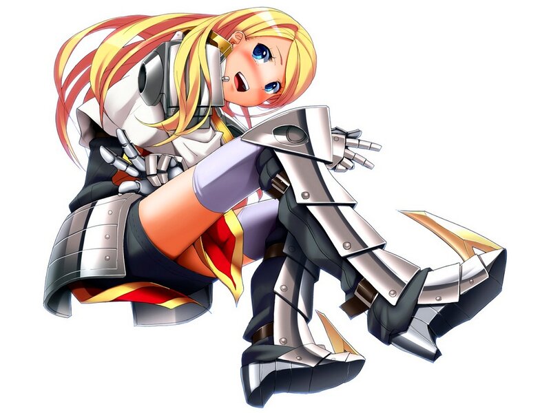 Blonde Girl in Armor — Yellow, Dynamic