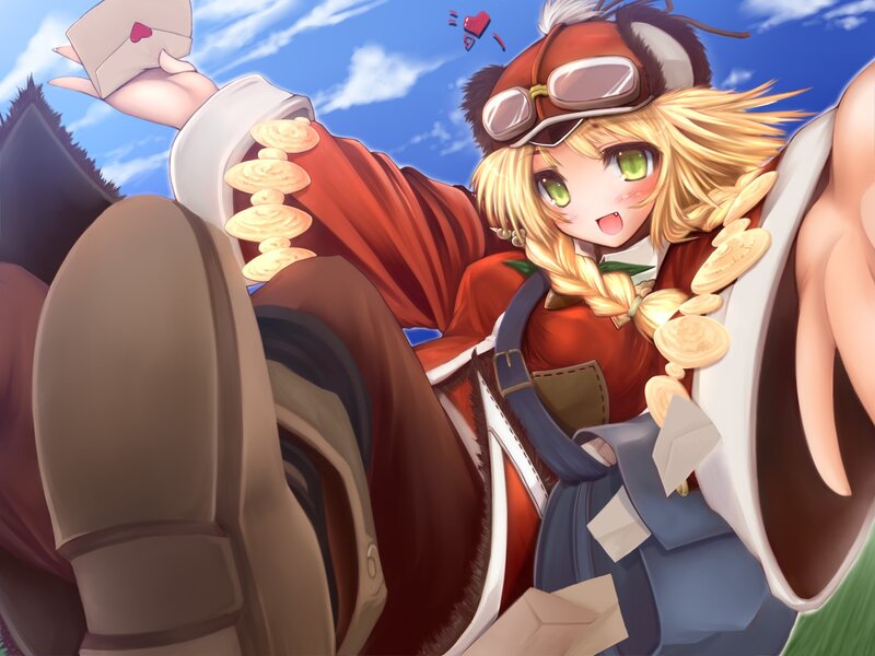 Blonde Girl in Aviator Gear
