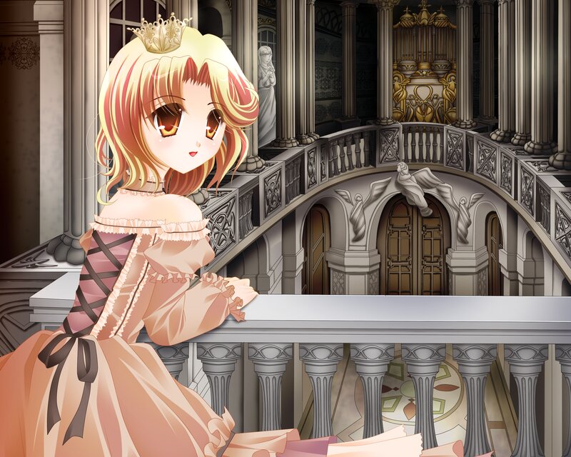 Blonde Girl in Ball Gown