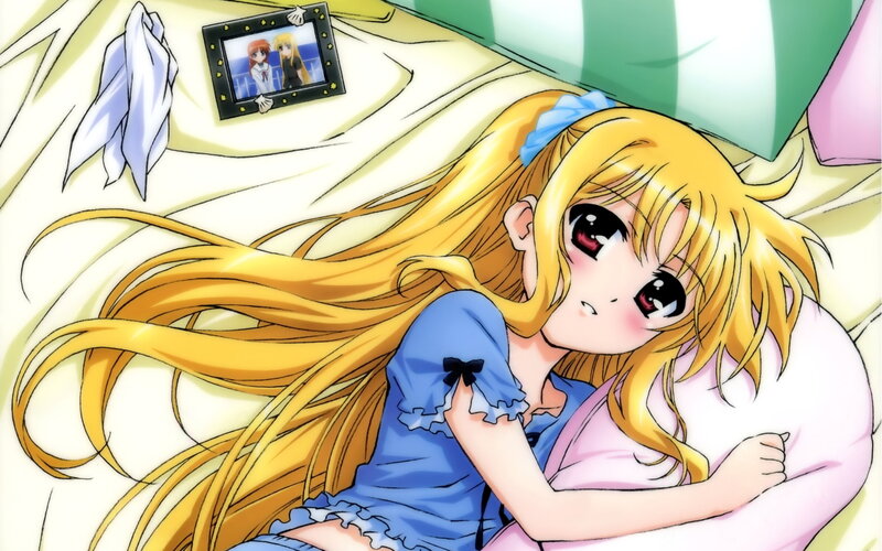 Blonde Girl in Bed — Yellow, Peaceful, Morning