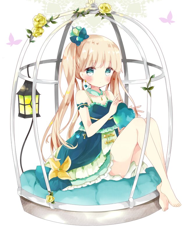 Blonde Girl in Birdcage
