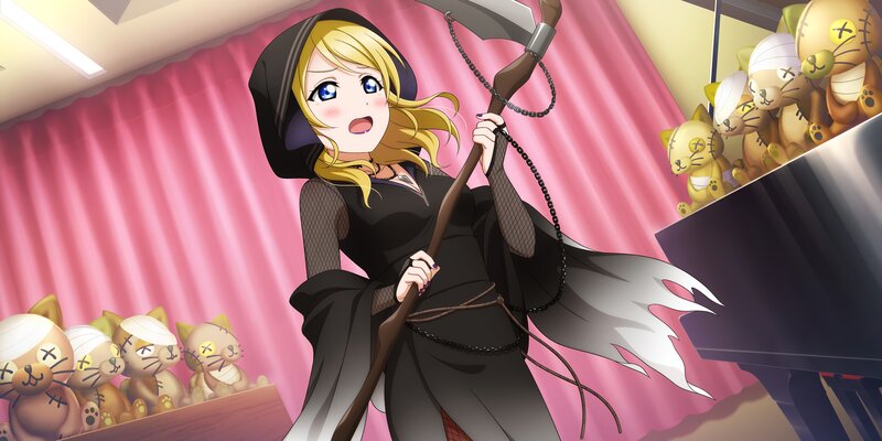 Blonde Girl in Black Cloak — Dramatic