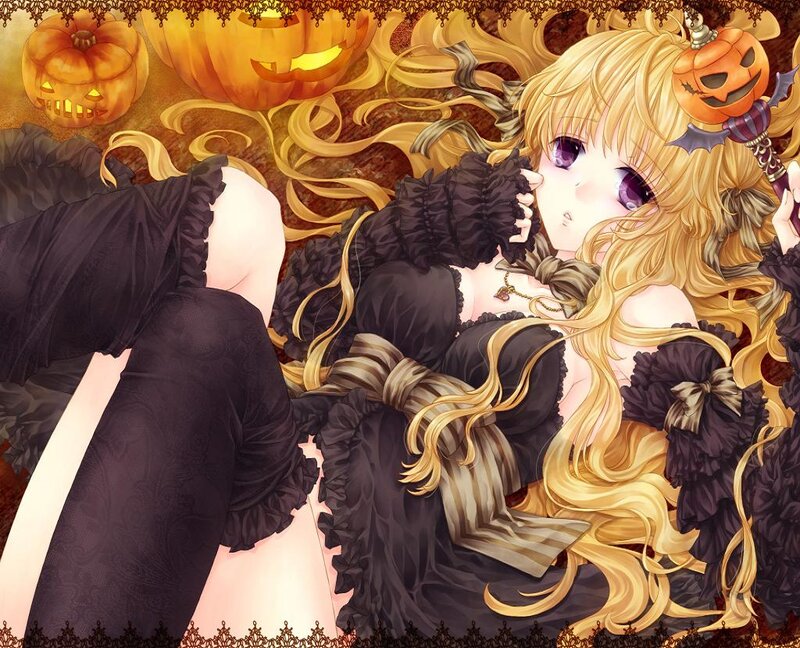 Blonde Girl in Black Dress — Festive