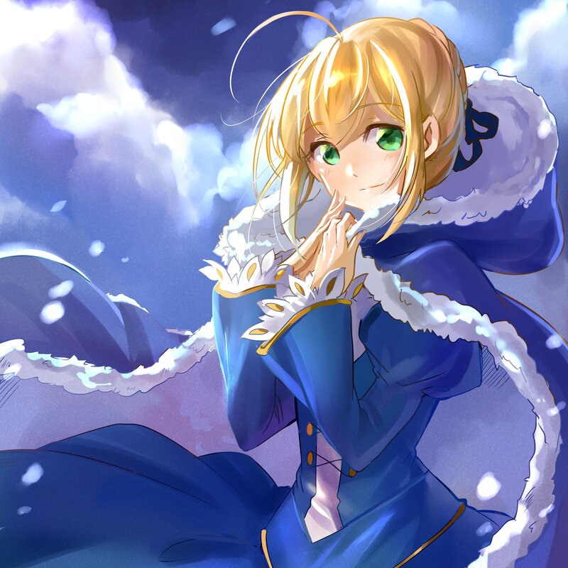 Blonde Girl in Blue Coat — Serene