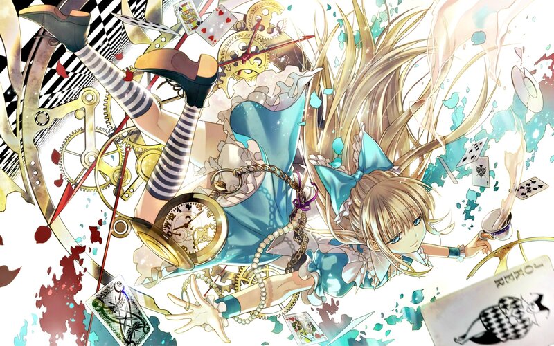 Blonde Girl in Blue Dress — Chaotic, Anime