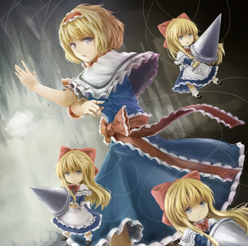 Blonde Girl in Blue Dress — Dramatic, Anime, Doll
