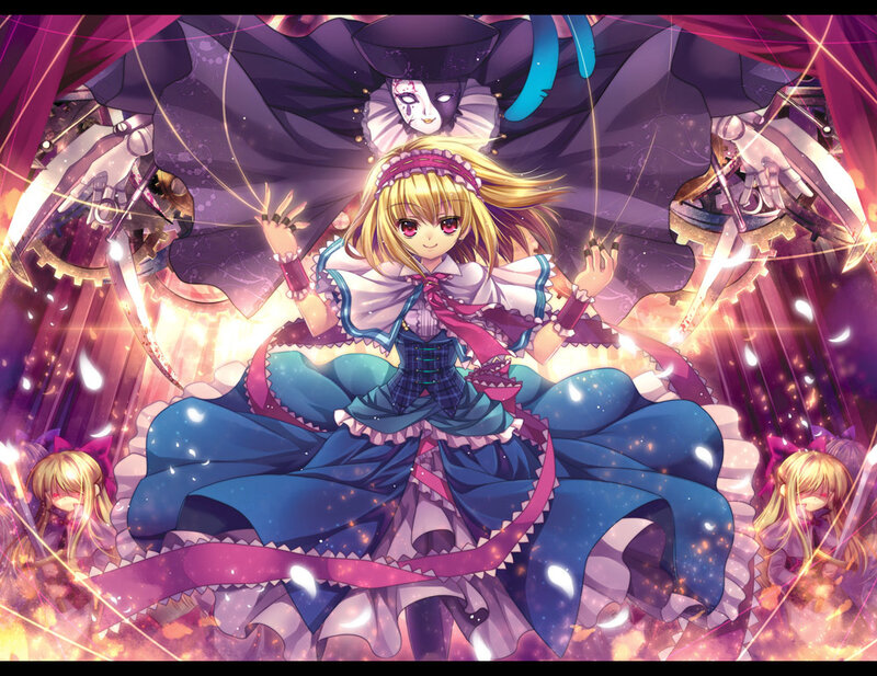 Blonde Girl in Blue Dress — Dramatic, Anime, Mechanical Arms