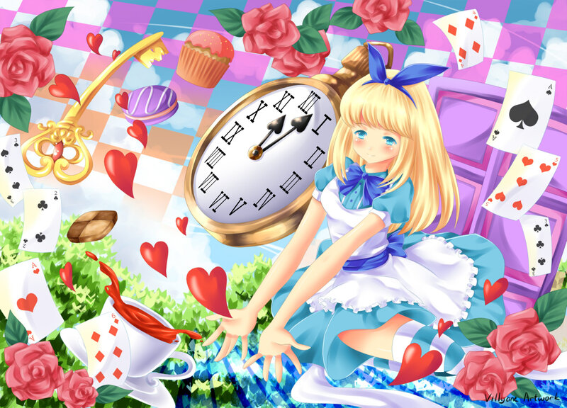 Blonde Girl in Blue Dress — Whimsical, Afternoon