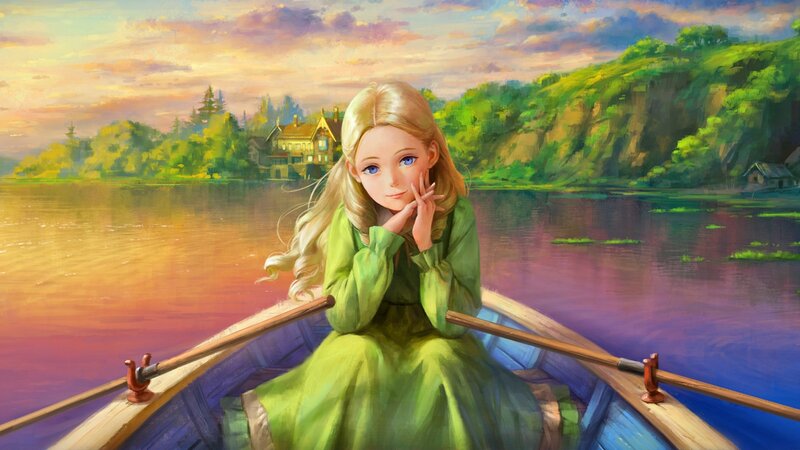 Blonde Girl in Boat