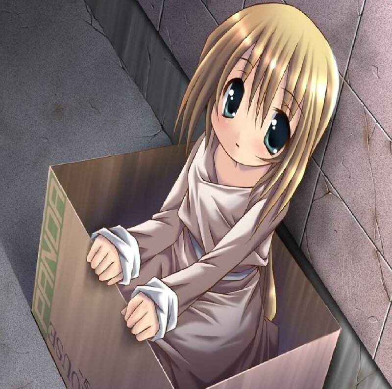 Blonde Girl in Box