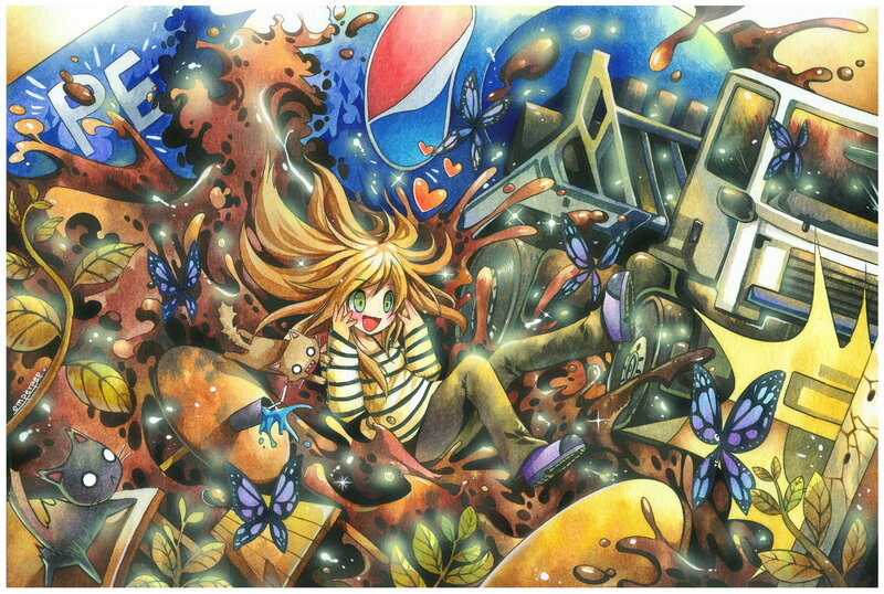 Blonde Girl in Chaos