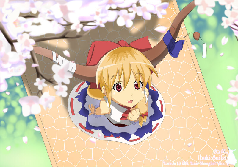 Blonde Girl in Cherry Blossoms — Pink