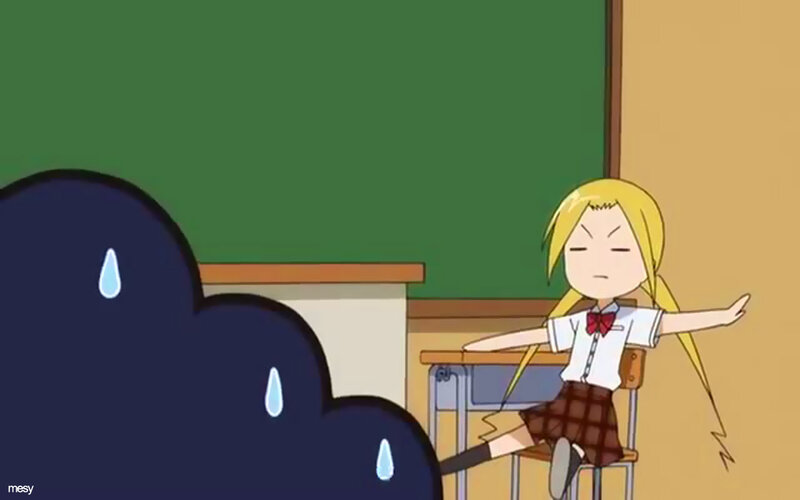 Blonde Girl in Classroom