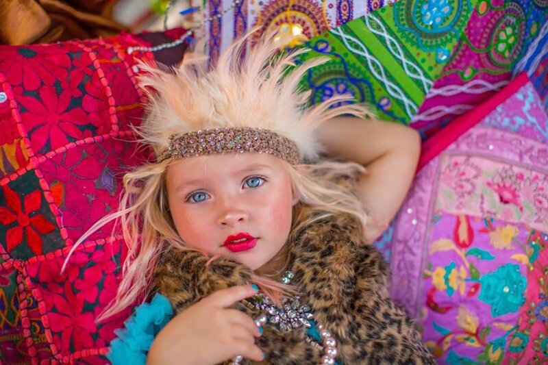 Blonde Girl in Costume — Pink