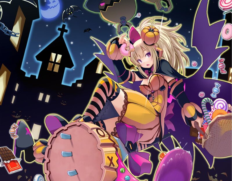 Blonde Girl in Costume — Purple