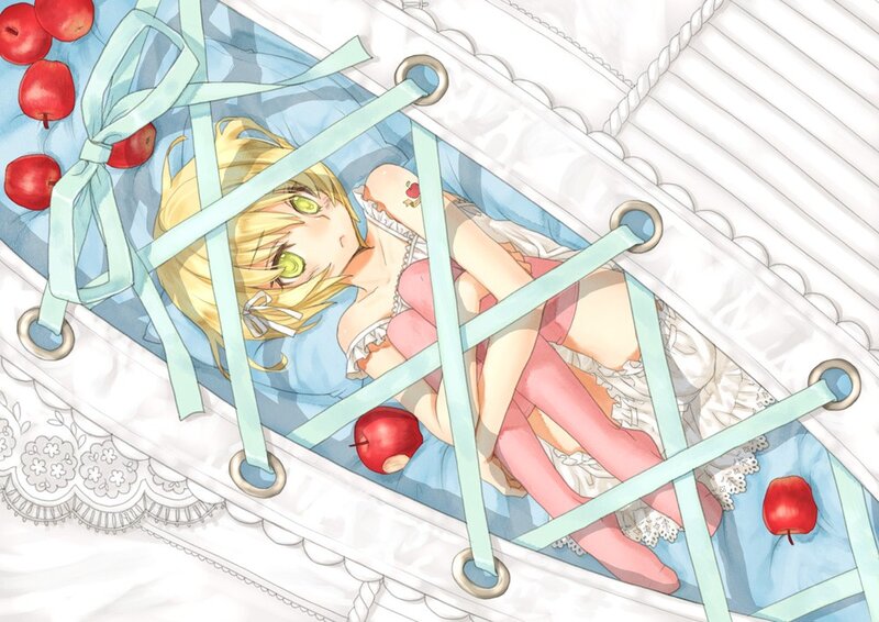 Blonde Girl in Crib