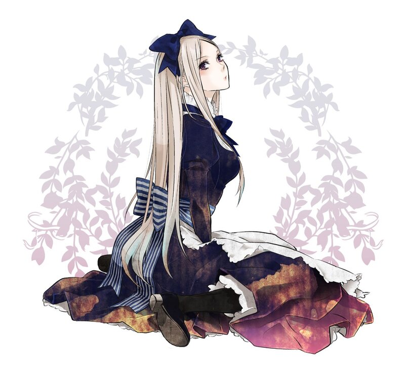 Blonde Girl in Dress — Blue, Serene, Anime