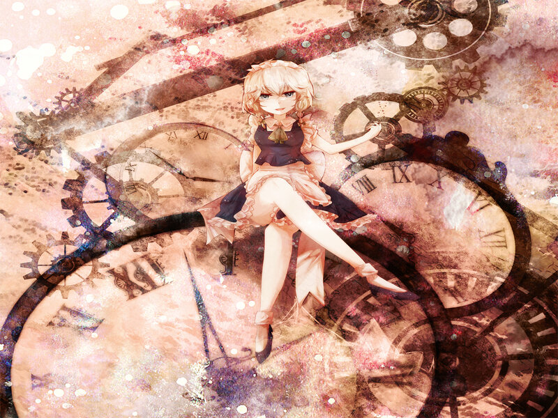 Blonde Girl in Dress — Brown, Dreamy