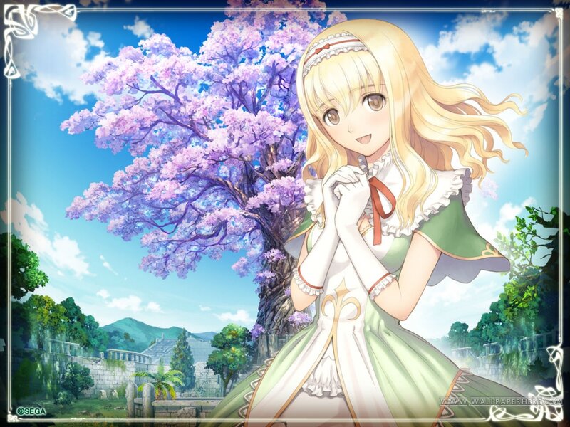Blonde Girl in Dress — Green, Serene, Spring