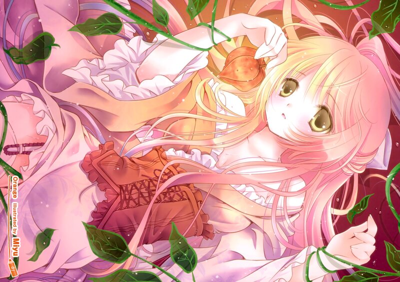 Blonde Girl in Dress — Pink, Serene, Anime