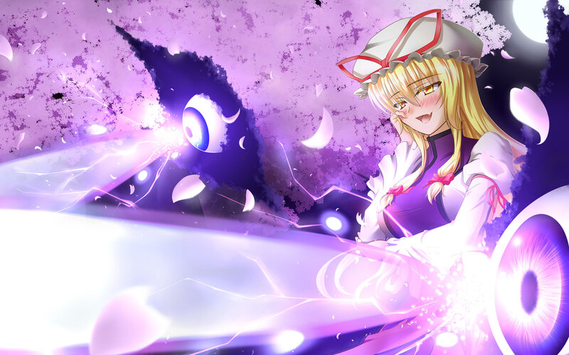 Blonde Girl in Dress — Purple, Dramatic